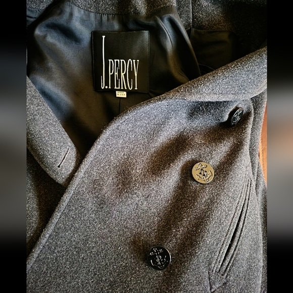 Woman's  Wool  Dress Coat Size 10/Gray - Picture 8 of 11